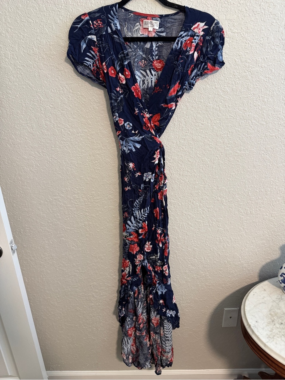 XIX Palms Louvre Wrap Dress
